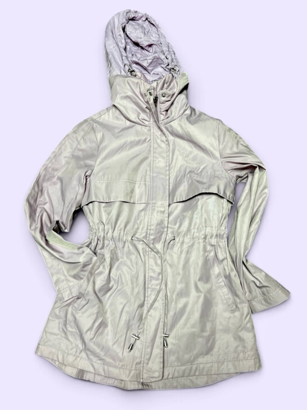 Jones New York Lavender Hooded Utility Jacket